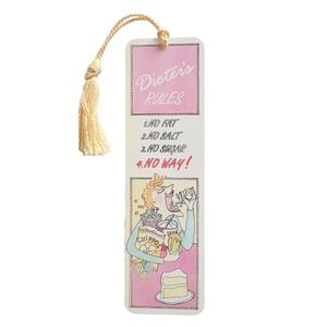 Vintage 90s Dieter's Rules Bookmark Hallmark Women Only diet 1993 Artworks HM306